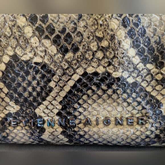 Etienne Aigner Leather Snakeskin Wallet - Picture 2 of 12